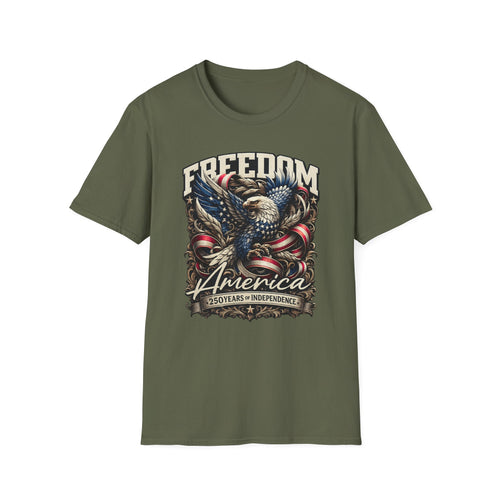 Freedom America Eagle T-Shirt — 250 Years Independence Patriotic Tee