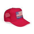 Freedom 250 Trucker Hat — Vintage American Flag Foam Cap
