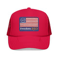 Freedom 250 Trucker Hat — Vintage American Flag Foam Cap