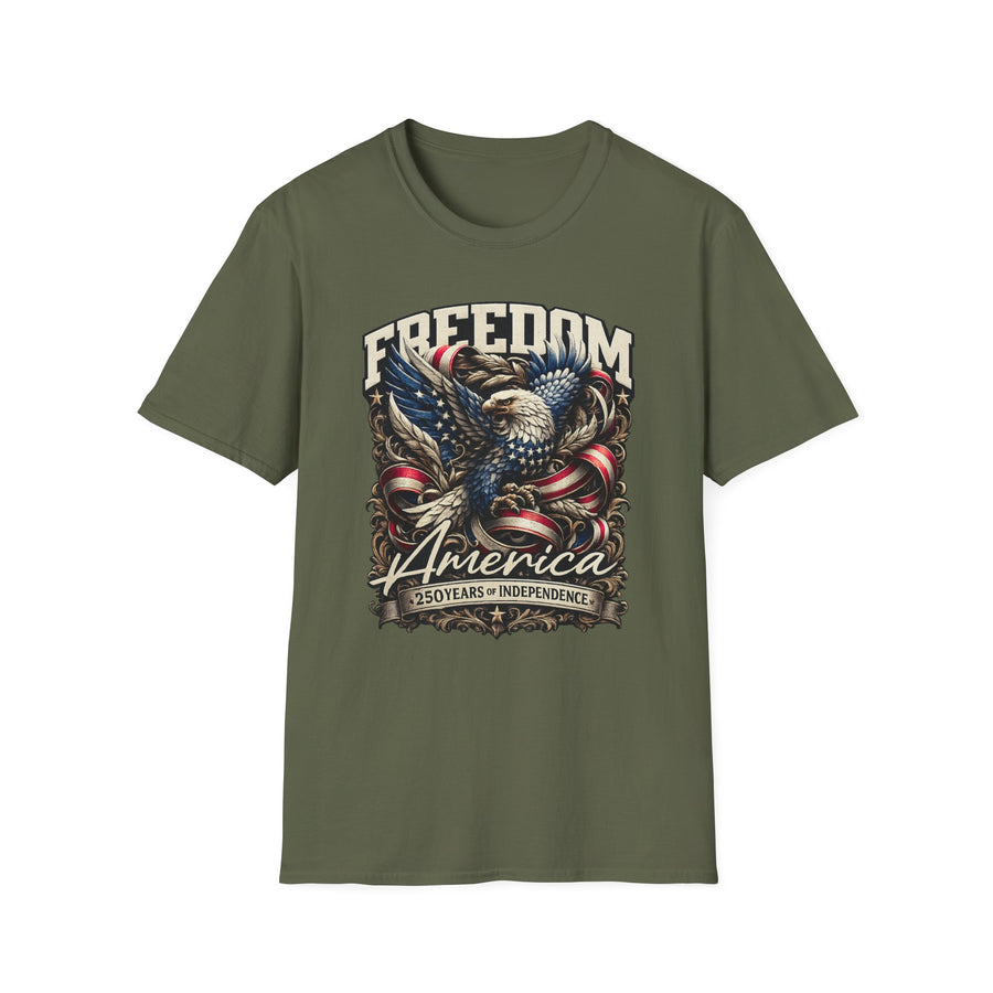 Freedom America Eagle T-Shirt — 250 Years Independence Patriotic Tee