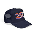 Retro 250 Foam Trucker Hat — Embroidered Curvy Stripe Logo