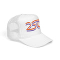 Retro 250 Foam Trucker Hat — Embroidered Curvy Stripe Logo