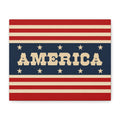 America Vintage Flag Matte Canvas Wall Art