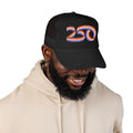 Retro 250 Foam Trucker Hat — Embroidered Curvy Stripe Logo