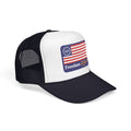Freedom 250 Trucker Hat — Vintage American Flag Foam Cap