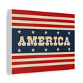 America Vintage Flag Matte Canvas Wall Art