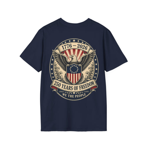 250 Years of Freedom Eagle T-Shirt (Front & Back Print)