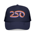 Retro 250 Foam Trucker Hat — Embroidered Curvy Stripe Logo