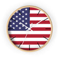 American Flag Wall Clock — Patriotic USA Home Decor for 4th of July & Veterans Day