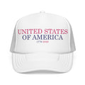 United States of America 1776-2026 Trucker Hat – Patriotic Foam Mesh Cap