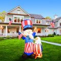 Inflatable Uncle Sam with Eagle & American Flag |UNIQUE Garden Decoration