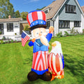 Inflatable Uncle Sam with Eagle & American Flag |UNIQUE Garden Decoration
